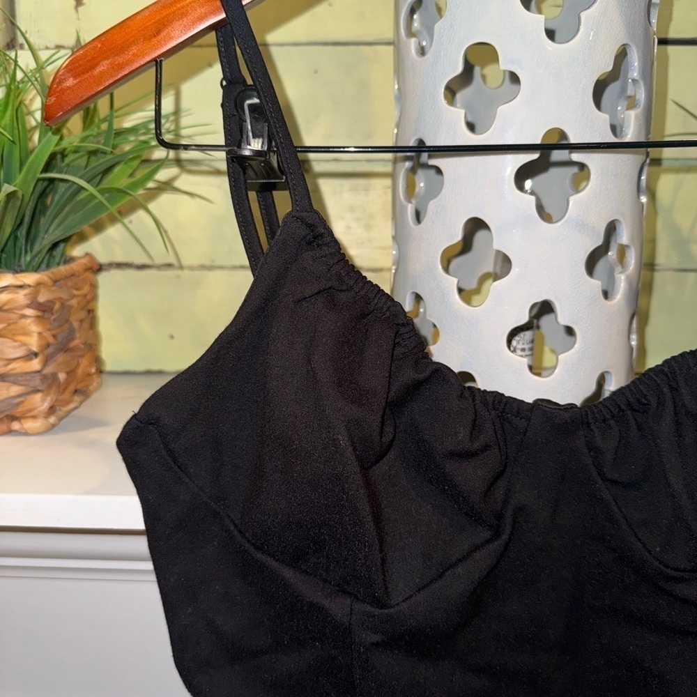 Remi x Revolve Jourdan Black Bustier Thong Bodysuit Push Up Adjustable 10 - Picture 3 of 6